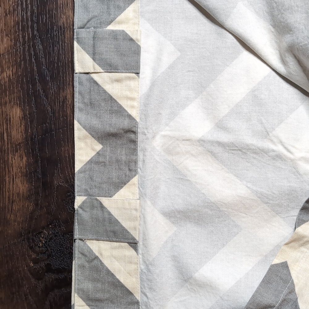 Gray and Cream Chevron Curtain Panels - Picture 4 of 4